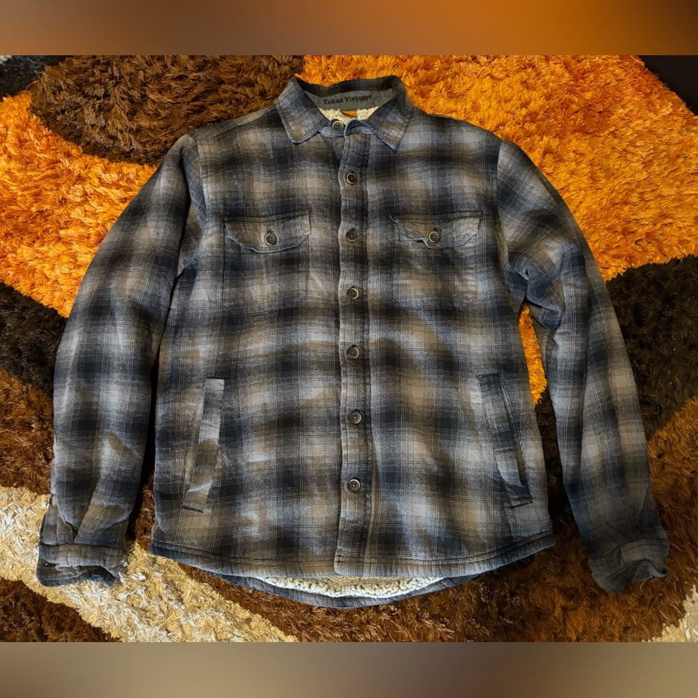 Tailor Vintage, Men’s, Plaid, Sherpa Lined, Shacket